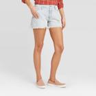 Women's High-rise Distressed Jean Shorts - Universal Thread Light Wash 00, Women's, Blue