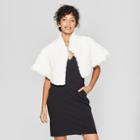 Women's Faux Fur Capelette - Estee & Lilly Cream (ivory)
