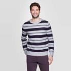 Men's Striped Standard Fit Fairisle Cozy Sweater - Goodfellow & Co Gray M,