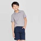 Boys' Uniform Short Sleeve Pique Polo Shirt - Cat & Jack Charcoal