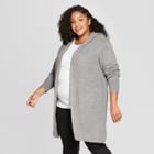 Women's Hooded Car Coat - A New Day Heather Gray