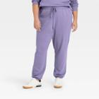 Women's Plus Size Jogger Pants - Ava & Viv Violet X, Purple