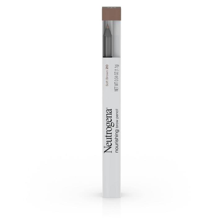 Neutrogena Nourishing Eyebrow Pencil And Brush Soft Brown 20 - 0.04oz, Adult Unisex