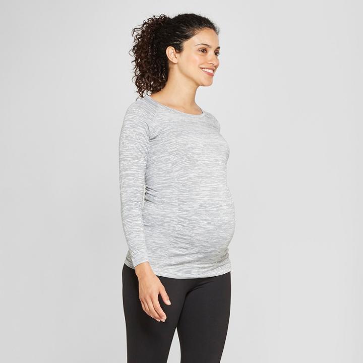 Maternity Active Long Sleeve T-shirt - Isabel Maternity By Ingrid & Isabel Gray
