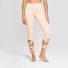 Women's Comfort Side Tie Mid - Rise Capri Leggings - Joylab Dusty Peach