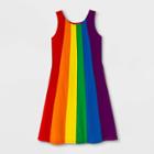 Ev Lgbt Pride Pride Gender Inclusive Kids' Striped Rainbow Knit Dress - S, Kids Unisex, Size: Small,