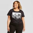 Women's Plus Size La Palm Short Sleeve Graphic T-shirt - Zoe+liv (juniors') - Black 1x, Women's,