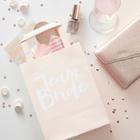 5ct Ginger Ray Team Bride Party Bags With Handles Team Bride, White Pink