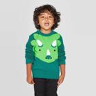 Toddler Boys' Long Sleeve Dino Pullover Sweater - Cat & Jack Green