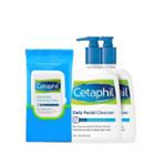 Cetaphil Daily Facial Cleanser With Wipes - 2ct/16 Fl Oz Each, Adult Unisex