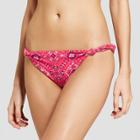 Vanilla Beach Women's Knotted Cheeky Bikini Bottom - Red/blue