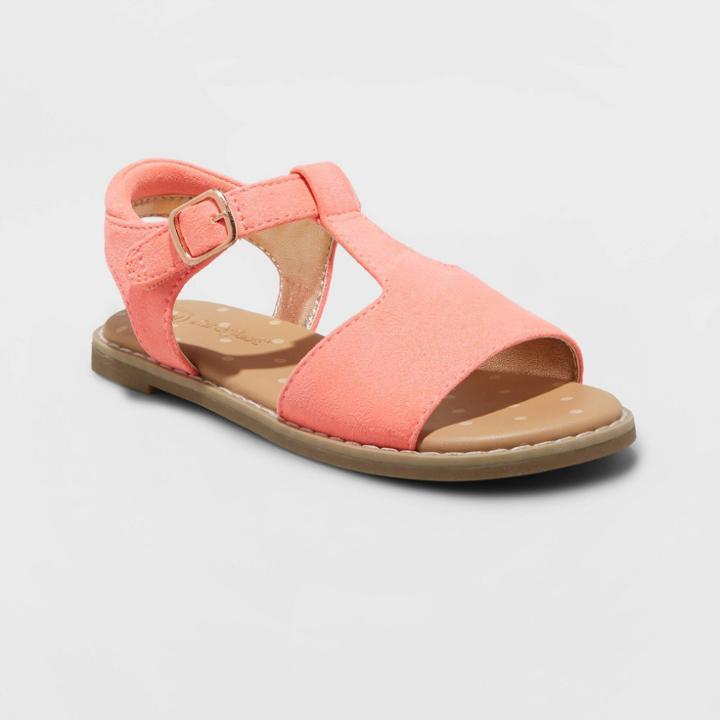 Toddler Girls' Kinsley Ankle Strap Sandals - Cat & Jack Coral