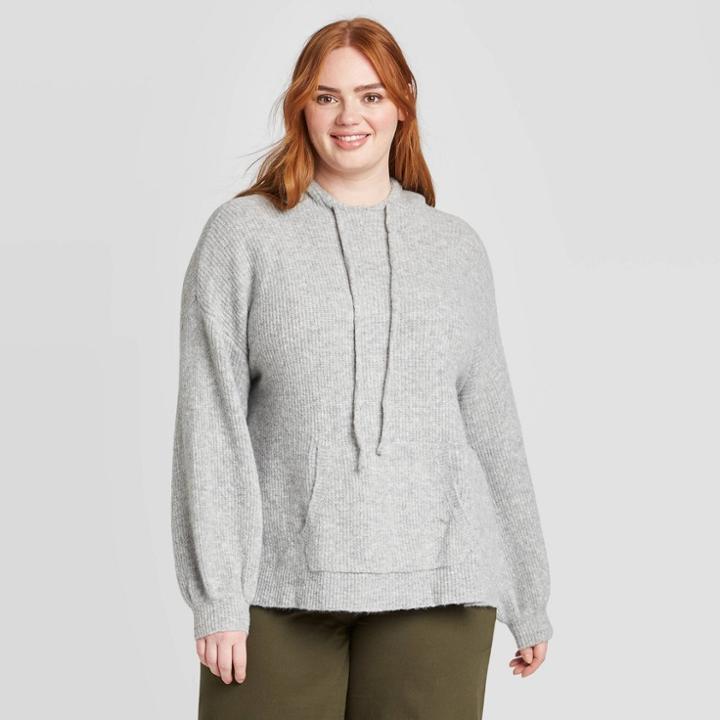 Women's Plus Size Crewneck Pullover Sweater - Who What Wear Gray 2x, Women's,