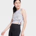 Women's Printed Side-tie Tank Top - All In Motion Cream Xs, Women's, Ivory
