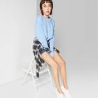 Women's Long Sleeve Crewneck Boxy T-shirt - Wild Fable Aegean Sea Blue M,