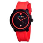 Women's Crayo Fresh Watch With Hinged Rubber Strap - Red/black
