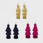 Sugarfix By Baublebar Monochrome Tassel Drop Earring Gift Set, Girl's,