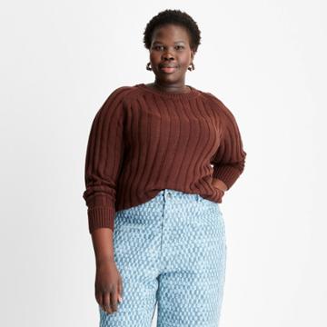 Women's Oversized Slouchy Knit Sweater - Future Collective With Gabriella Karefa-johnson Brown