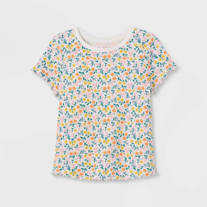 Girls' Short Sleeve Mini Waffle Shirt - Cat & Jack Xs,