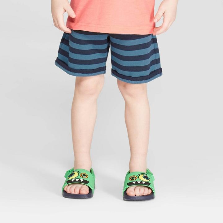 Toddler Boys' Stripe Pull-on Shorts - Cat & Jack Blue