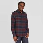 Mens Standard Fit Long Sleeve 2-pocket Flannel Button-down Shirt - Goodfellow & Co