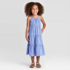 Toddler Girls' Chambray Striped Maxi Dress - Cat & Jack Blue 2t, Toddler Girl's, Purple