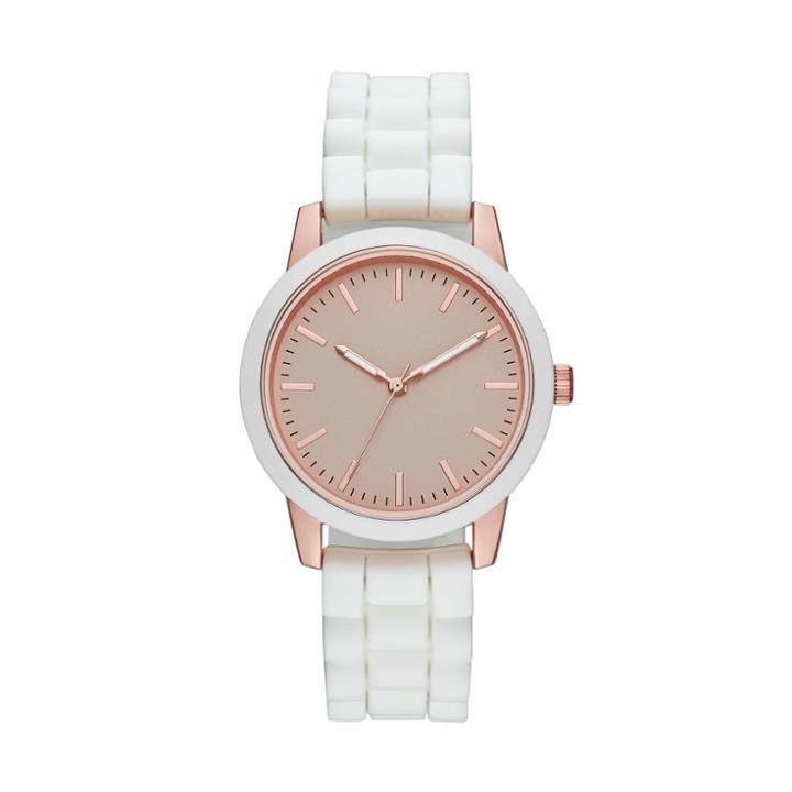 Target Women's Bumpy Rubber Strap Watch - A New Day White