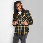Adult Woven Checked Hooded Button-down Shirt - Original Use Black