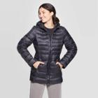 Women's Light Weight Puffer Jacket - A New Day Black M,