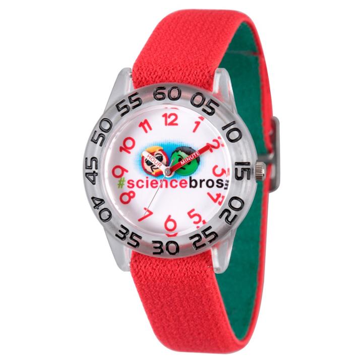 Boys' Marvel Emoji Iron Man And Hulk Clear Plastic Time Teacher Watch - Red