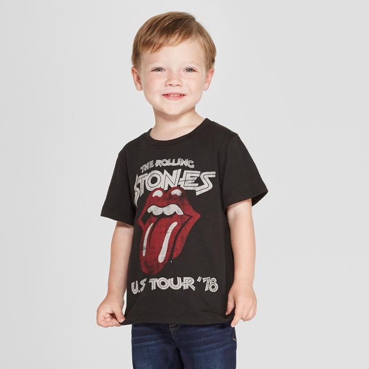 Bravado Toddler Boys' The Rolling Stones Short Sleeve T-shirt - Black