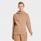 Women's Fleece Full Zip Hooded Sweatshirt - All In Motion Acorn Abundance Xs, Butterscotch