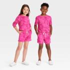 Kids' Shorter-length Tie-dye Shorts - Cat & Jack Light Pink