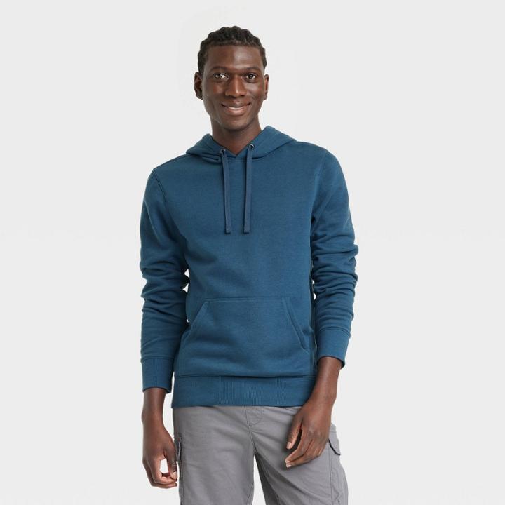 Men's Fleece Hoodie - Goodfellow & Co Blue