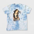 Merch Traffic Women's Aaliyah Short Sleeve Graphic T-shirt - Blue Tie-dye