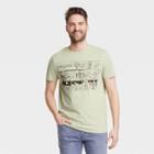 Men's Regular Fit Peanuts Short Sleeve T-shirt - Goodfellow & Co Green