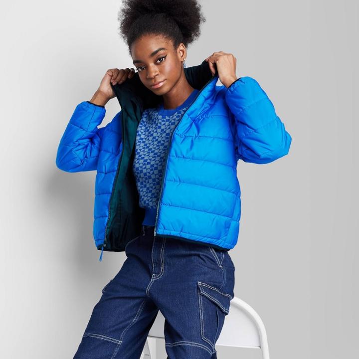 Women's Puffer Jacket - Wild Fable Sapphire Blue