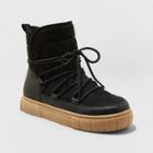 Women's Erika Lace-up Boots - A New Day Black