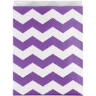 10ct Creative Converting Amethyst Purple Chevron Stripe Treat Bags