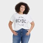 Women's Ac/dc Plus Size High Voltage Short Sleeve Graphic T-shirt - White