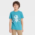 Boys' 'dinosaur Ice Sculpture' Short Sleeve Graphic T-shirt - Cat & Jack Blue