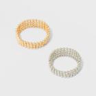Mixed Ring Set 2pc - A New Day Size 9 Gold/silver,