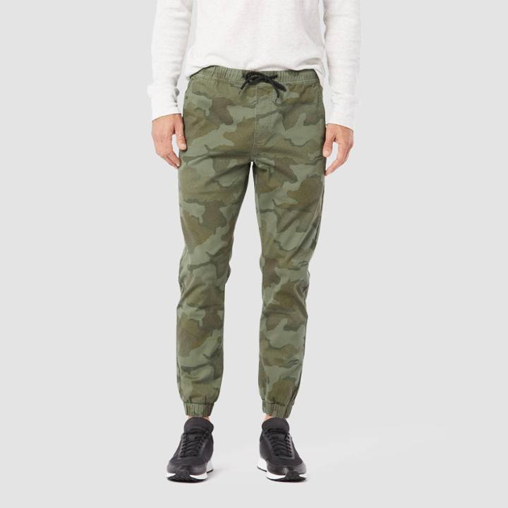 Denizen From Levi's Men's Camo Print Slim Fit Taper Twill Jogger Pants - Forest Green