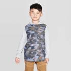 Boys' Long Sleeve Button-down Shirt - Art Class Gray/blue