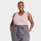 Women's Plus Size Slim Fit Tank Top - A New Day Light Purple