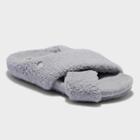 Women's Dluxe By Dearfoams Collins Crossband Molded Footbed Slippers - Gray