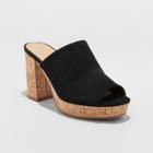 Women's Michelle Cork Mules - Universal Thread Black
