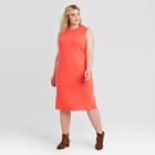 Women's Plus Size Sleeveless Crewneck Knit Dress - Ava & Viv Gray 2x, Women's,