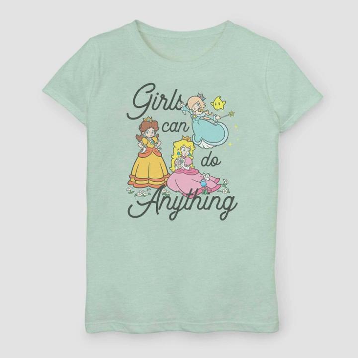 Girls' Super Mario Bros Girls Can Do Anything T-shirt -