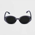Women's Tortoise Shell Plastic Oval Sunglasses - A New Day Blue